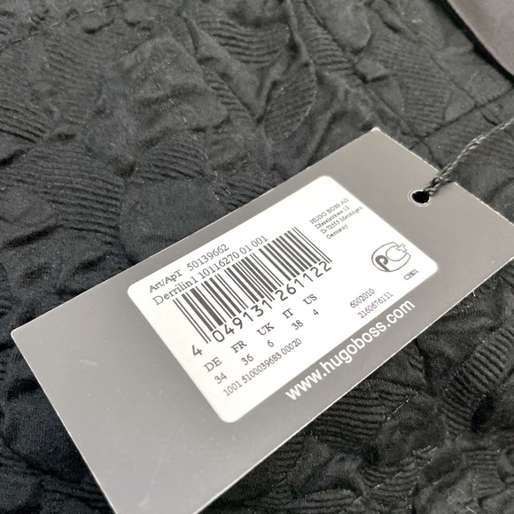 NWT Hugo Boss Black Wool Silk Blend Dress - Picture 8 of 9